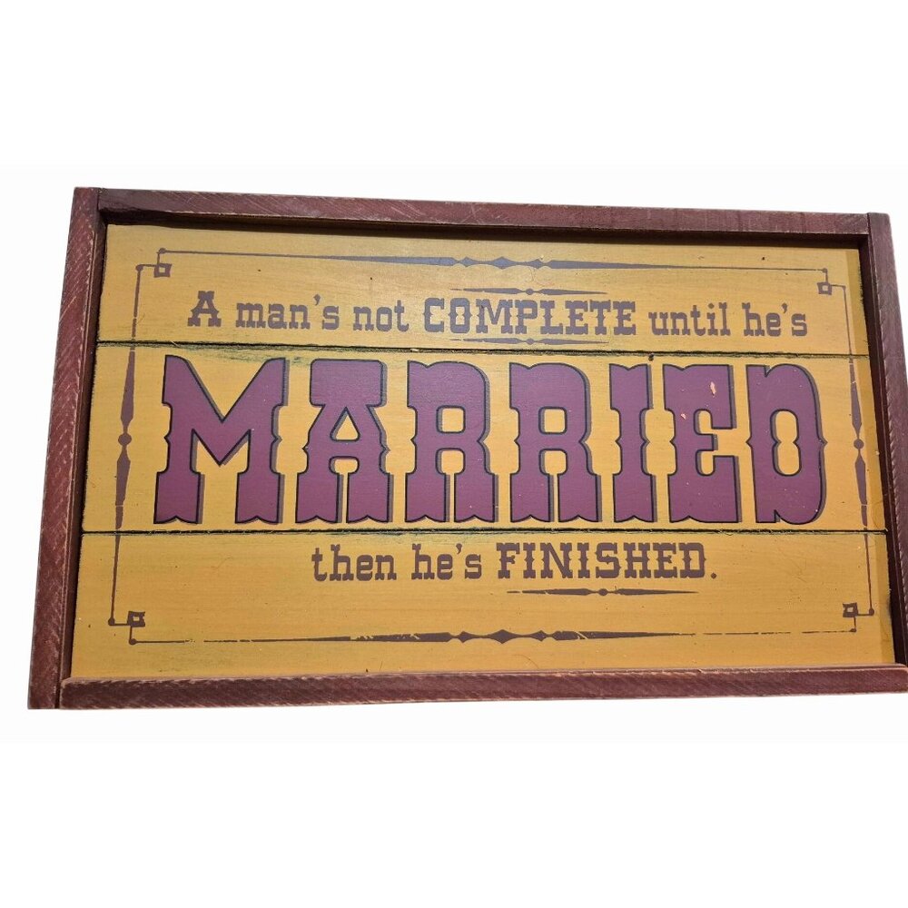 Rustic Wooden Wall Sign 12x16 Hand-Painted With Humorous Quote & Hanging Hook
